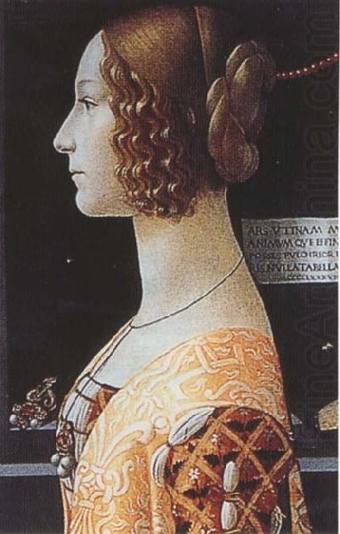 Sandro Botticelli Domenico Ghirlandaio,Portrait of Giovanna Tornabuoni china oil painting image